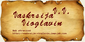 Vaskrsija Vioglavin vizit kartica